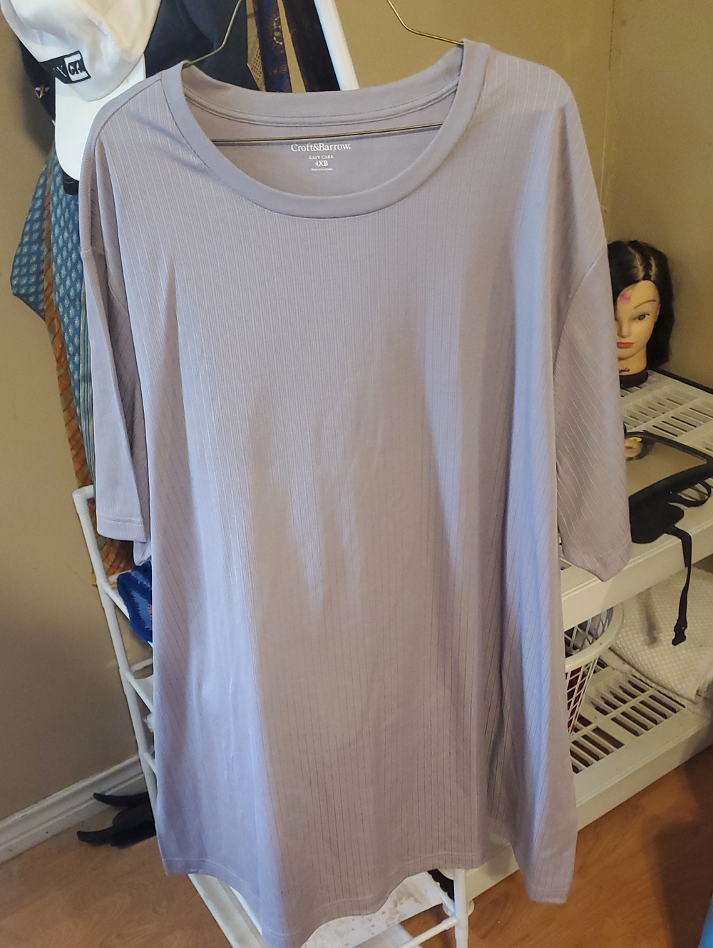 croft & barrow Lavender Short Sleeve Crewneck Tee